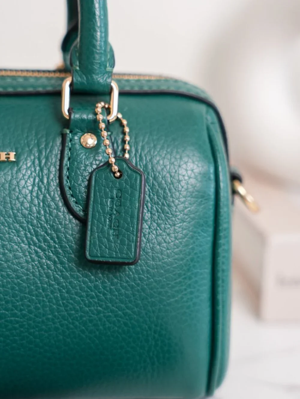 Coach CW328 Mini Rowan Crossbody Bag in Emerald NWT